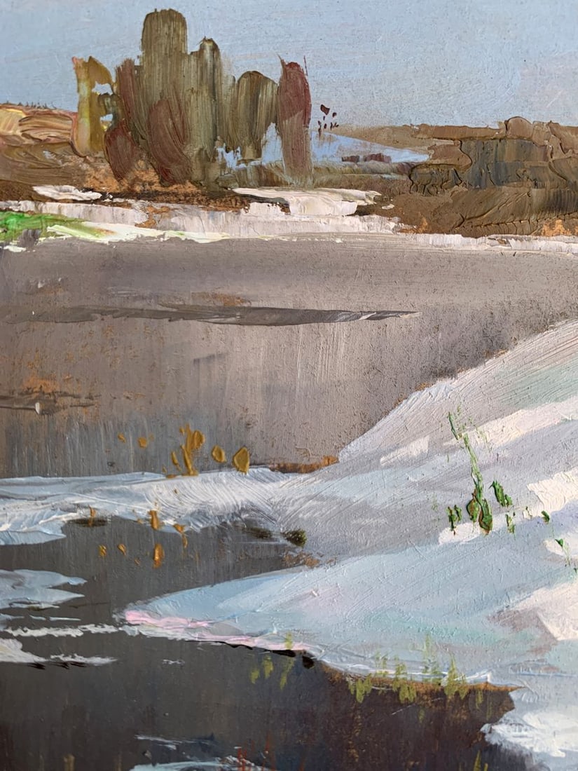 Oil painting Thawed river Yuriy Suprunchuk - 9