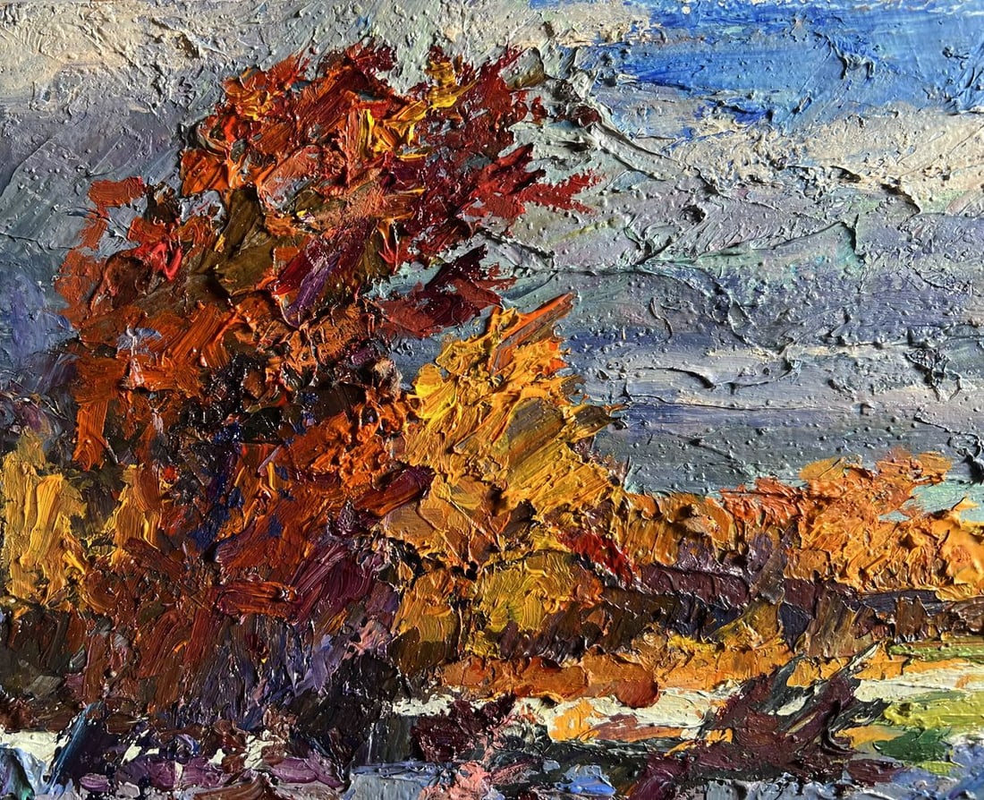 Oil painting The first snow fell Boris Serdyuk - 4