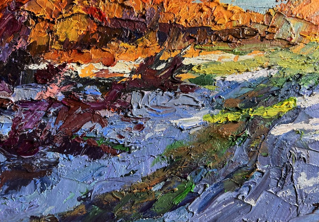 Oil painting The first snow fell Boris Serdyuk - 7