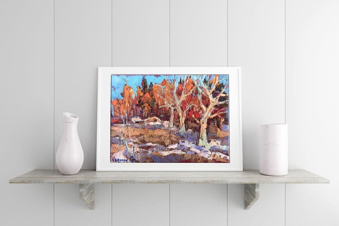 Oil painting The first snow Kalenyuk Alex - 3