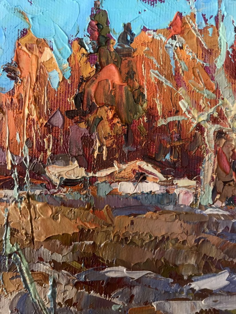 Oil painting The first snow Kalenyuk Alex - 4