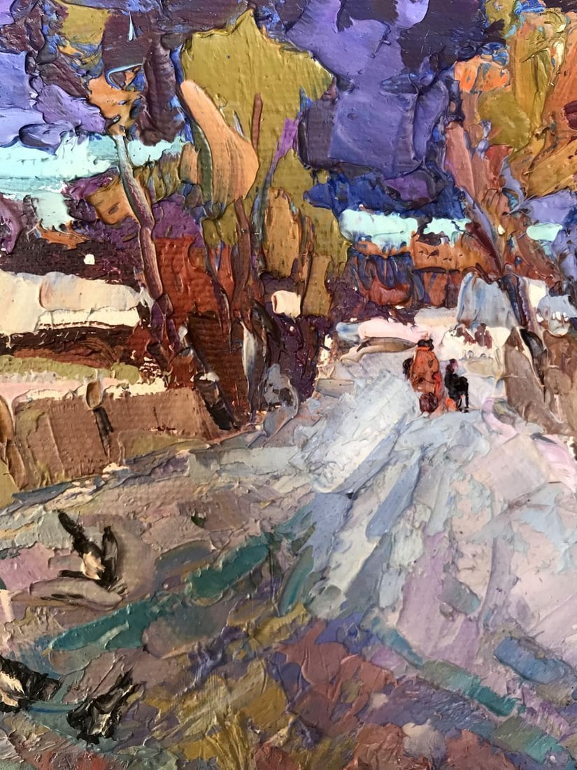 Oil painting Snow covered street Kalenyuk Oksana - 6