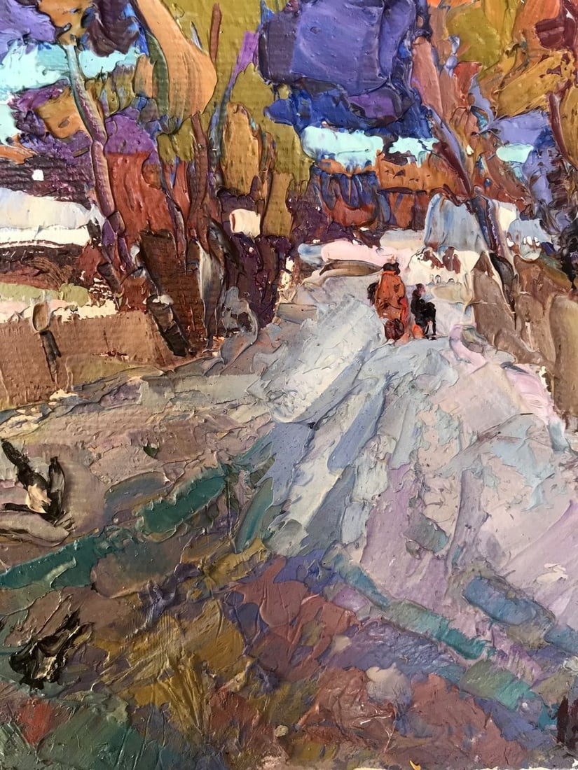 Oil painting Snow covered street Kalenyuk Oksana - 7