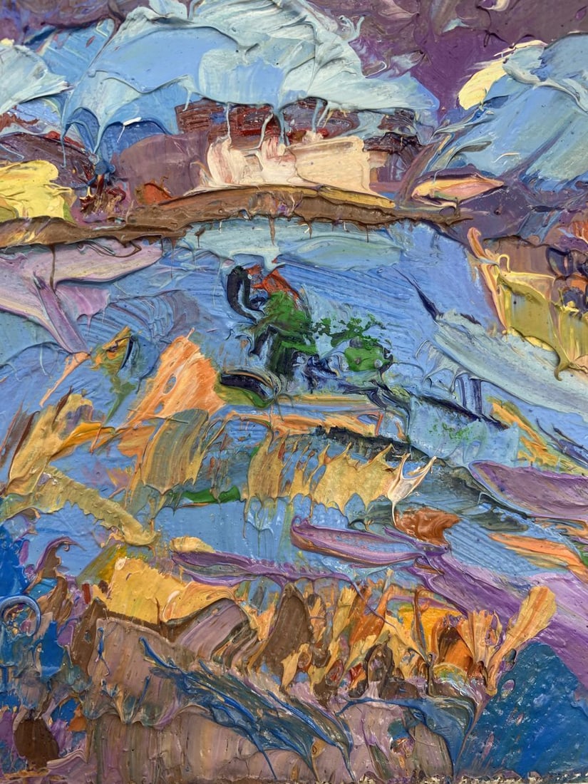 Oil painting Winter evening Kalenyuk Oksana - 10