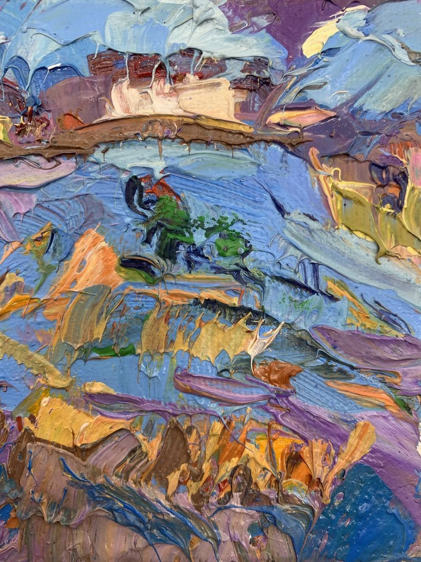 Oil painting Winter evening Kalenyuk Oksana - 11