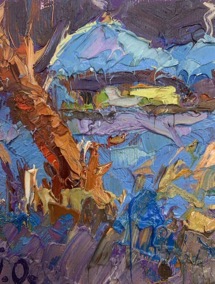 Oil painting Winter evening Kalenyuk Oksana - 4