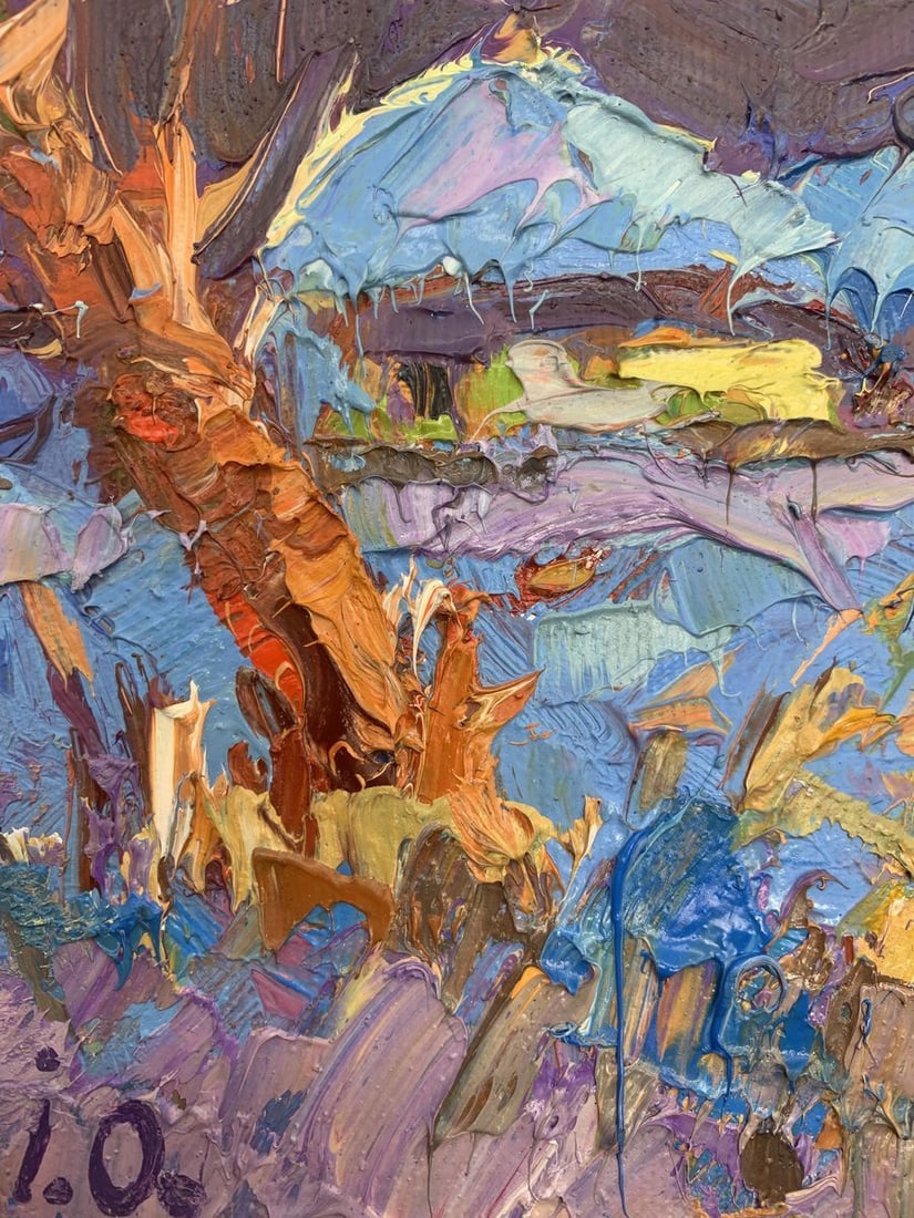 Oil painting Winter evening Kalenyuk Oksana - 5