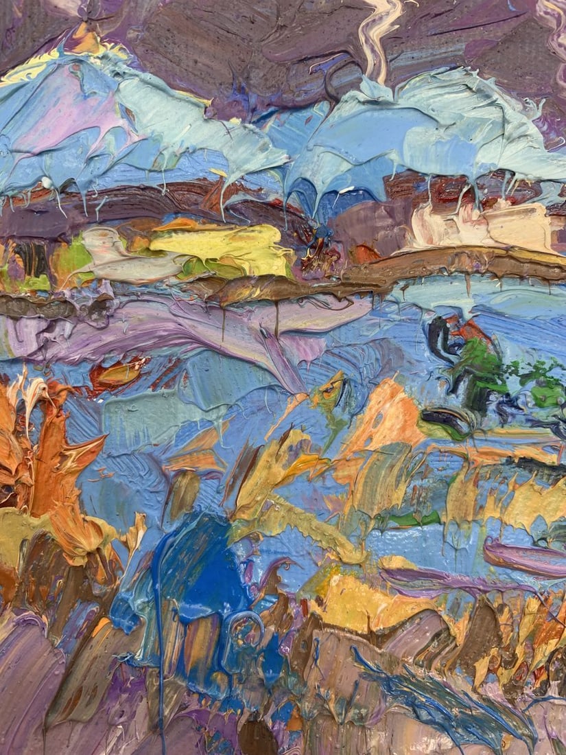 Oil painting Winter evening Kalenyuk Oksana - 6