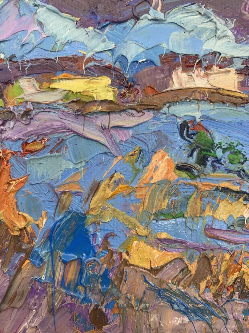 Oil painting Winter evening Kalenyuk Oksana - 7