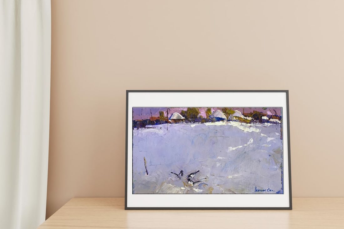 Oil painting Winter day Kalenyuk Oksana - 2