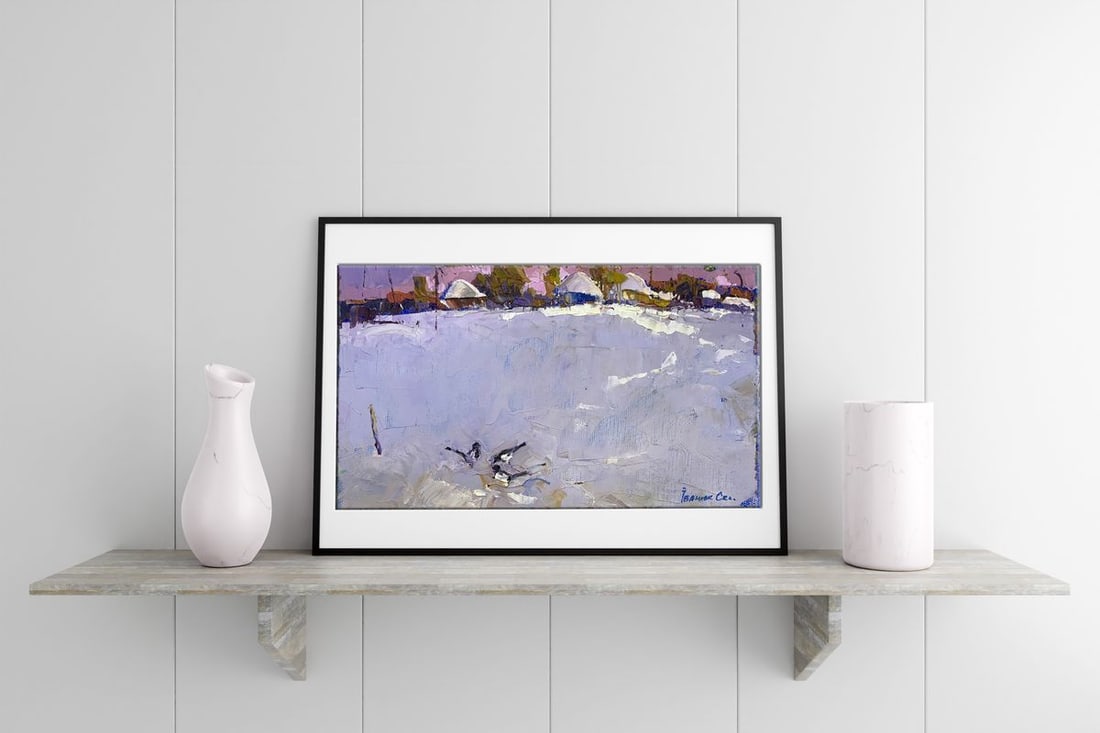 Oil painting Winter day Kalenyuk Oksana - 3