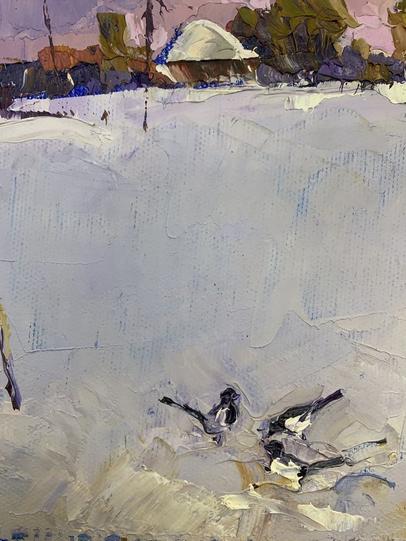 Oil painting Winter day Kalenyuk Oksana - 4