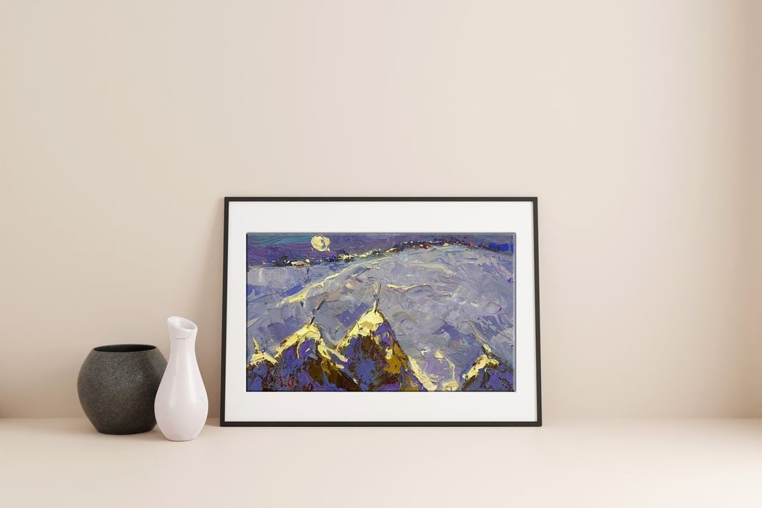 Oil painting It snowed Kalenyuk Alex - 2