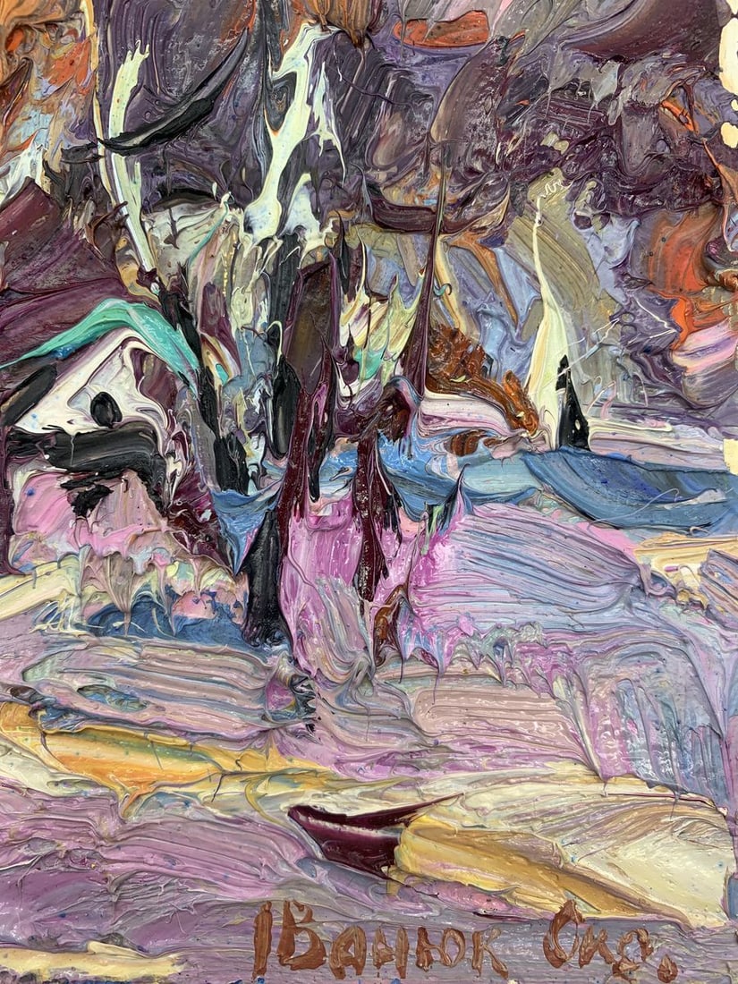 Oil painting The first snow Kalenyuk Oksana - 11