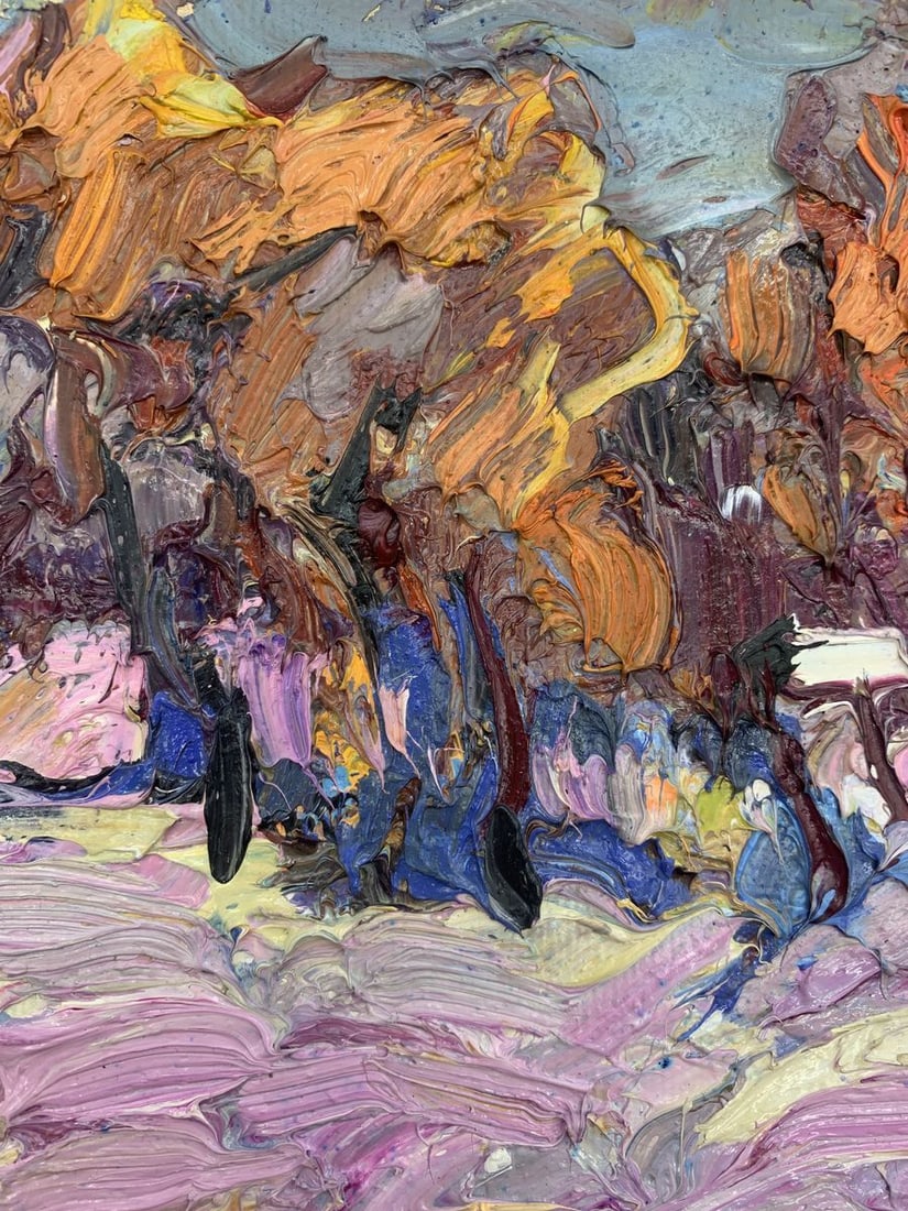 Oil painting The first snow Kalenyuk Oksana - 6