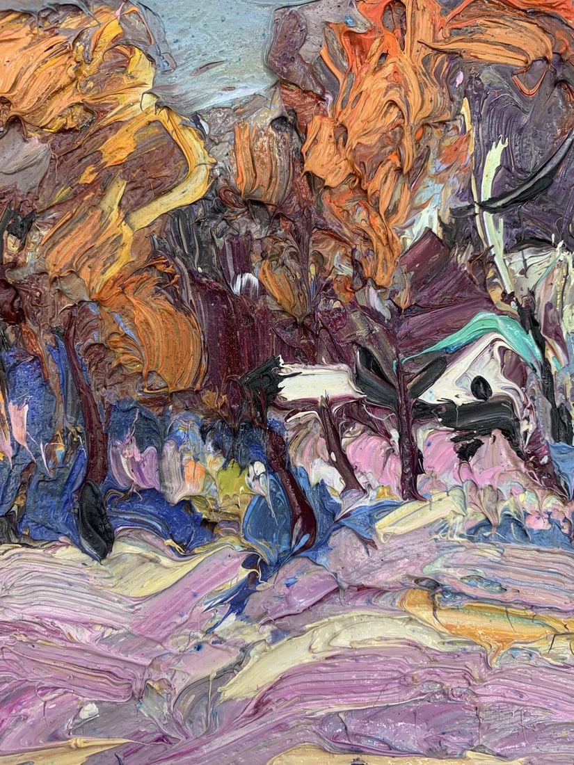 Oil painting The first snow Kalenyuk Oksana - 8