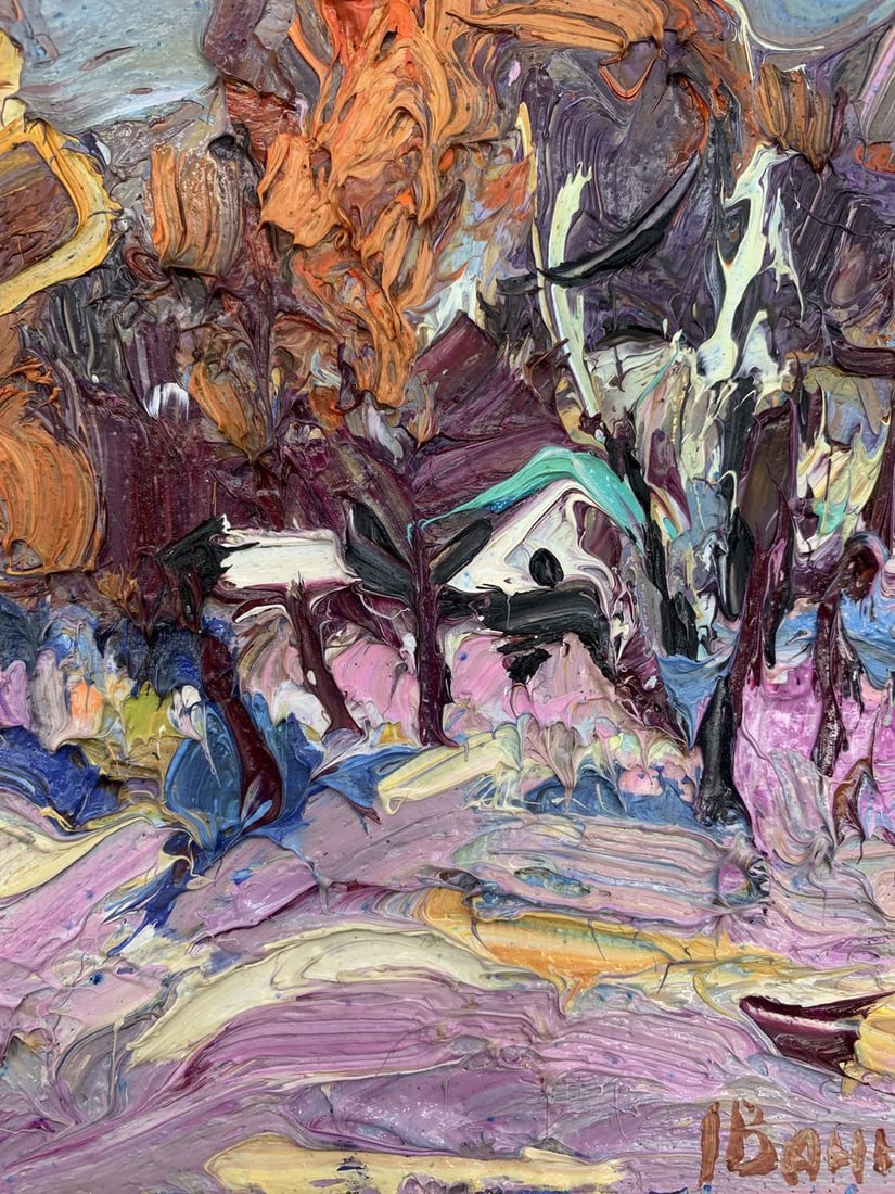 Oil painting The first snow Kalenyuk Oksana - 9