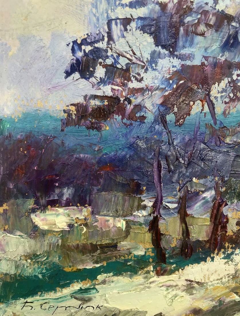 Oil painting Winter blue Boris Serdyuk - 5