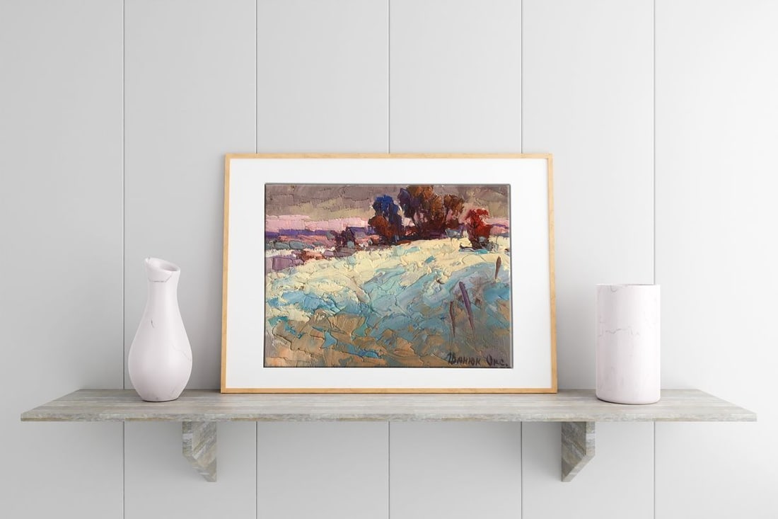 Oil painting Winter distance Oksana Kalenyuk - 2