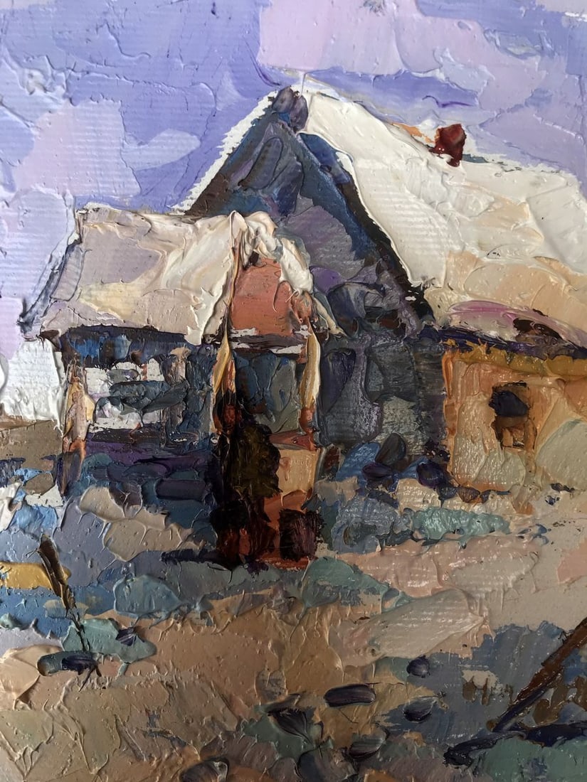 Oil painting In the courtyard Oksana Kalenyuk - 4