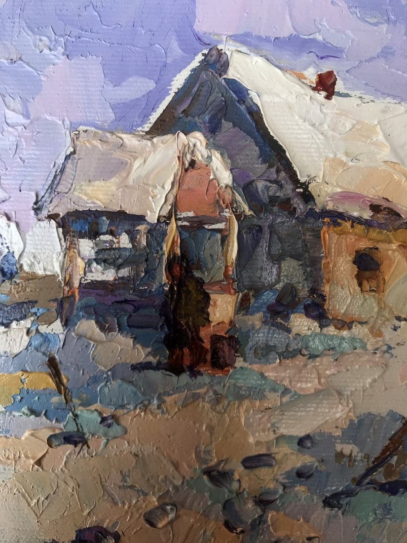 Oil painting In the courtyard Oksana Kalenyuk - 5