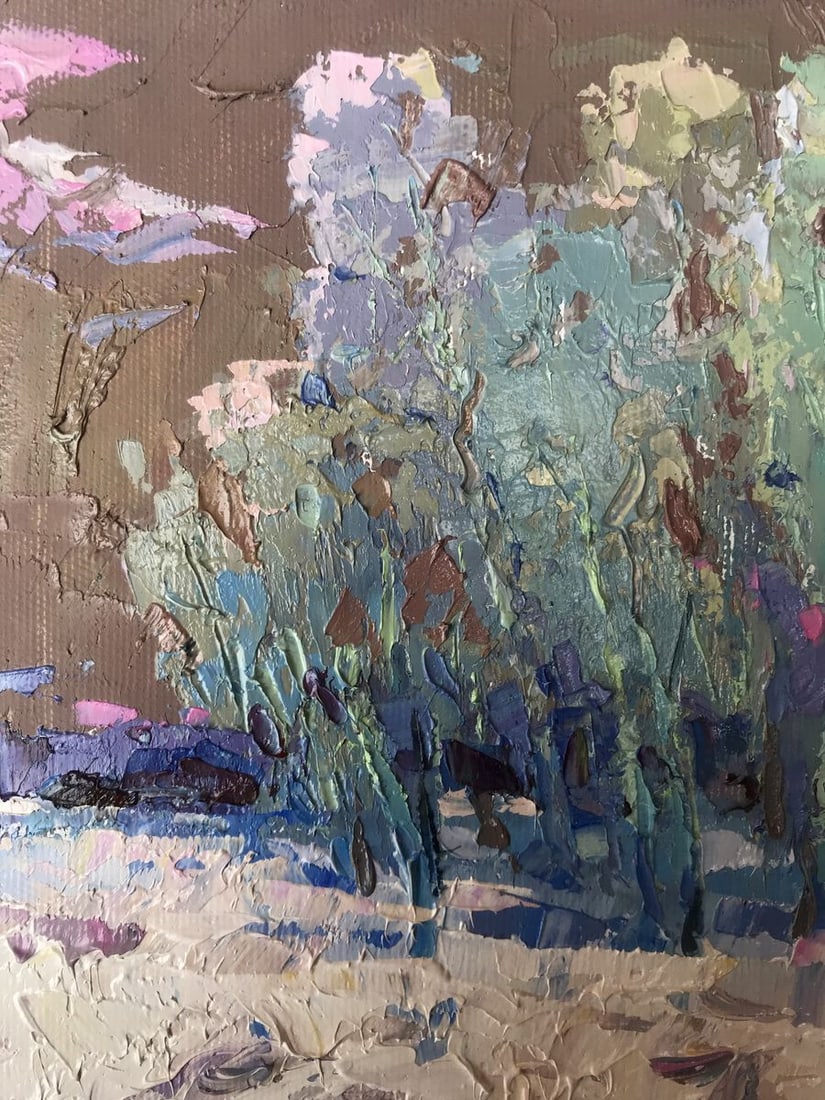 Oil painting Poplar in the frost Oksana Kalenyuk - 4