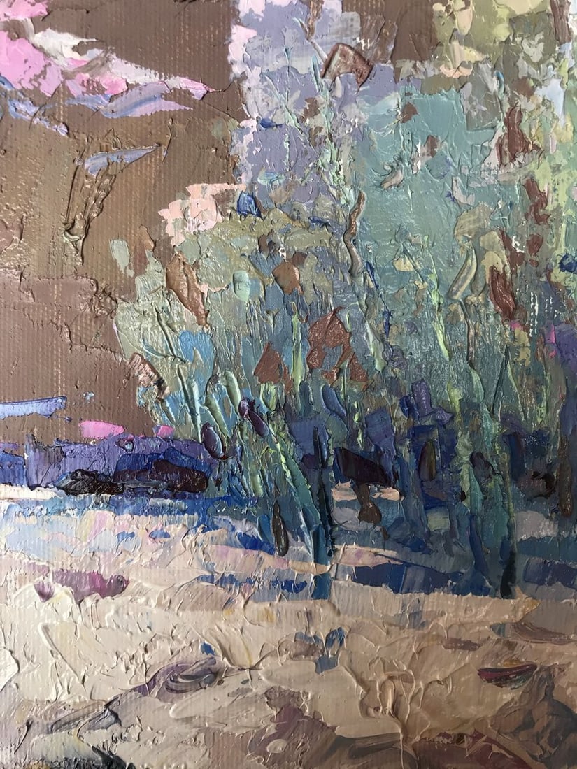 Oil painting Poplar in the frost Oksana Kalenyuk - 5