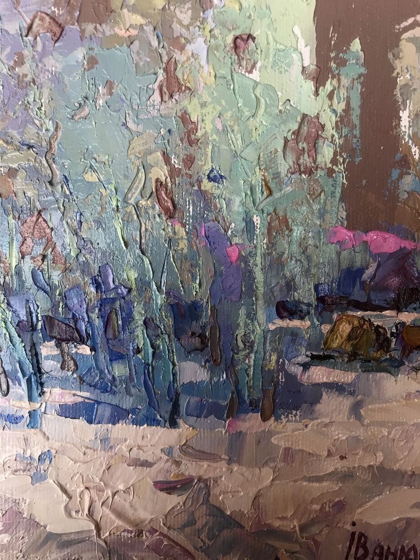 Oil painting Poplar in the frost Oksana Kalenyuk - 7