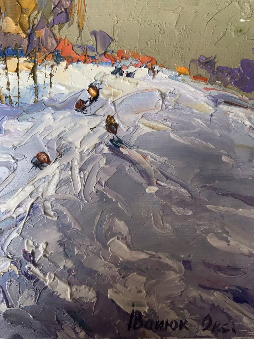 Oil painting On snowy hills Oksana Kalenyuk - 10