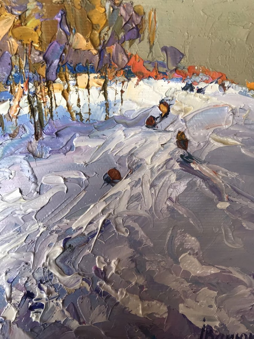 Oil painting On snowy hills Oksana Kalenyuk - 6