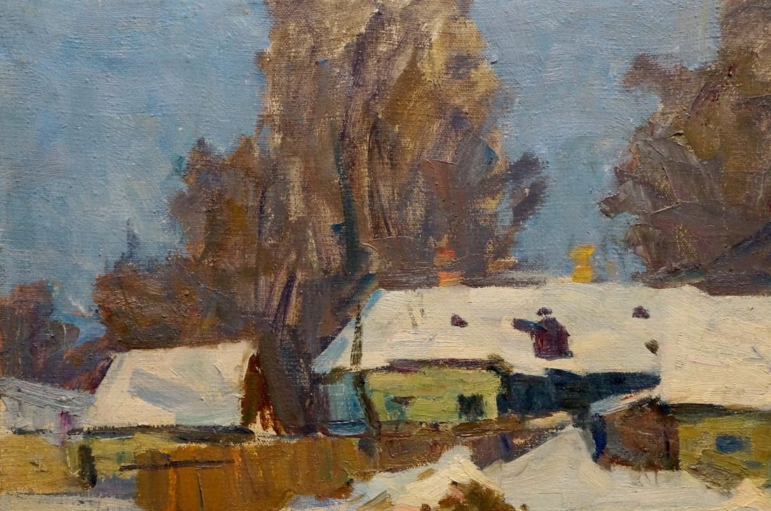 Oil painting Winter landscape Yanin Anatoly Alexandrovich - 3