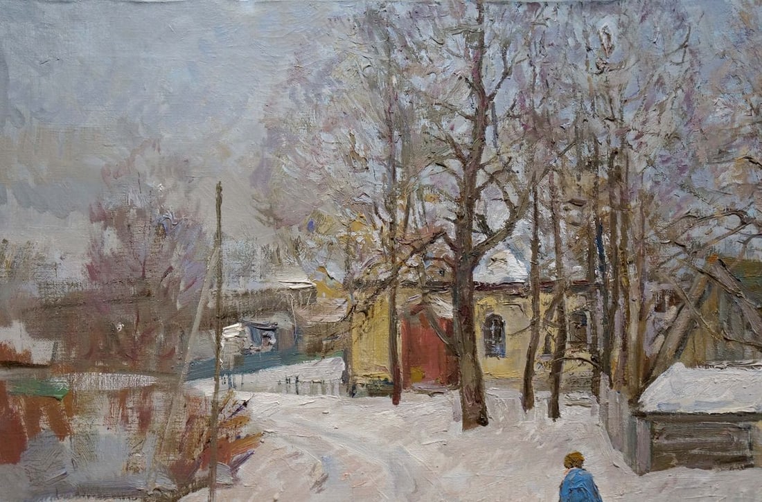 Oil painting Winter landscape Eremin Boris Alexandrovich - 3