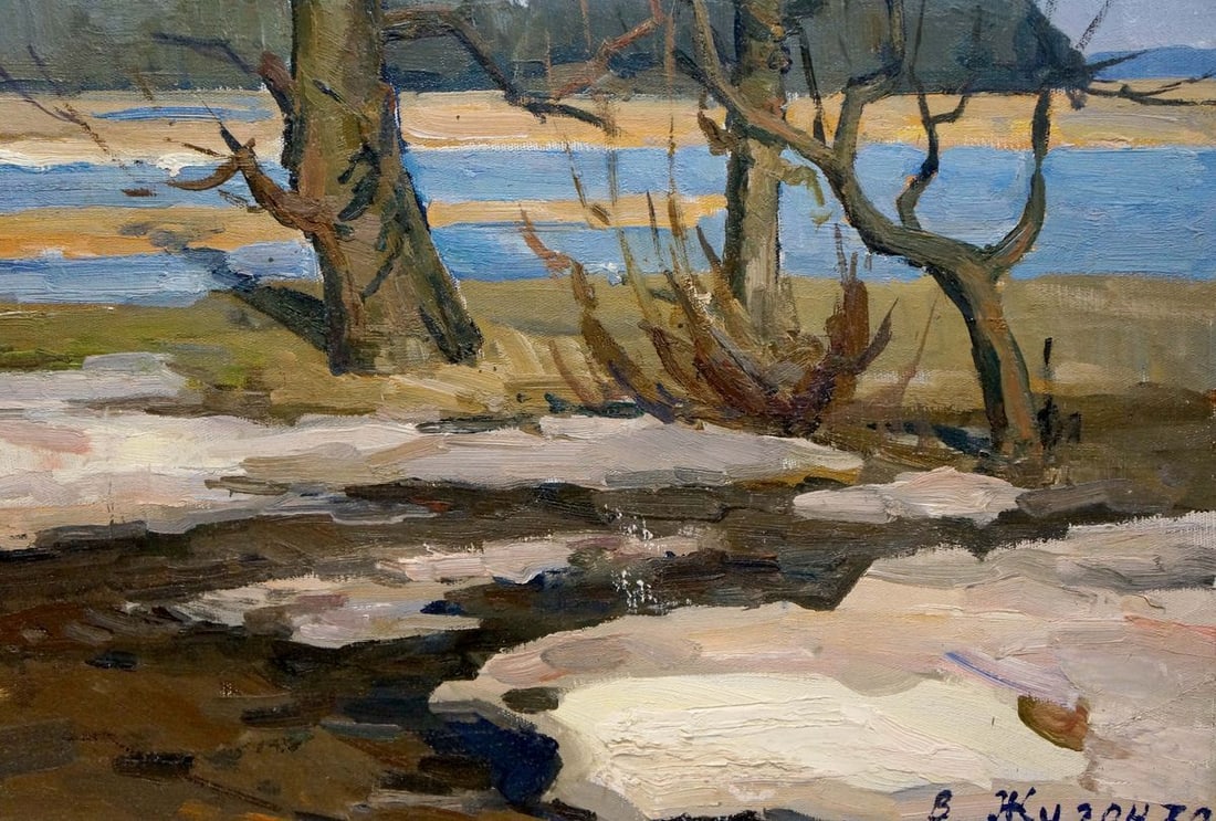 Oil painting End of winter Zhugan Vladimir Alexandrovich - 5