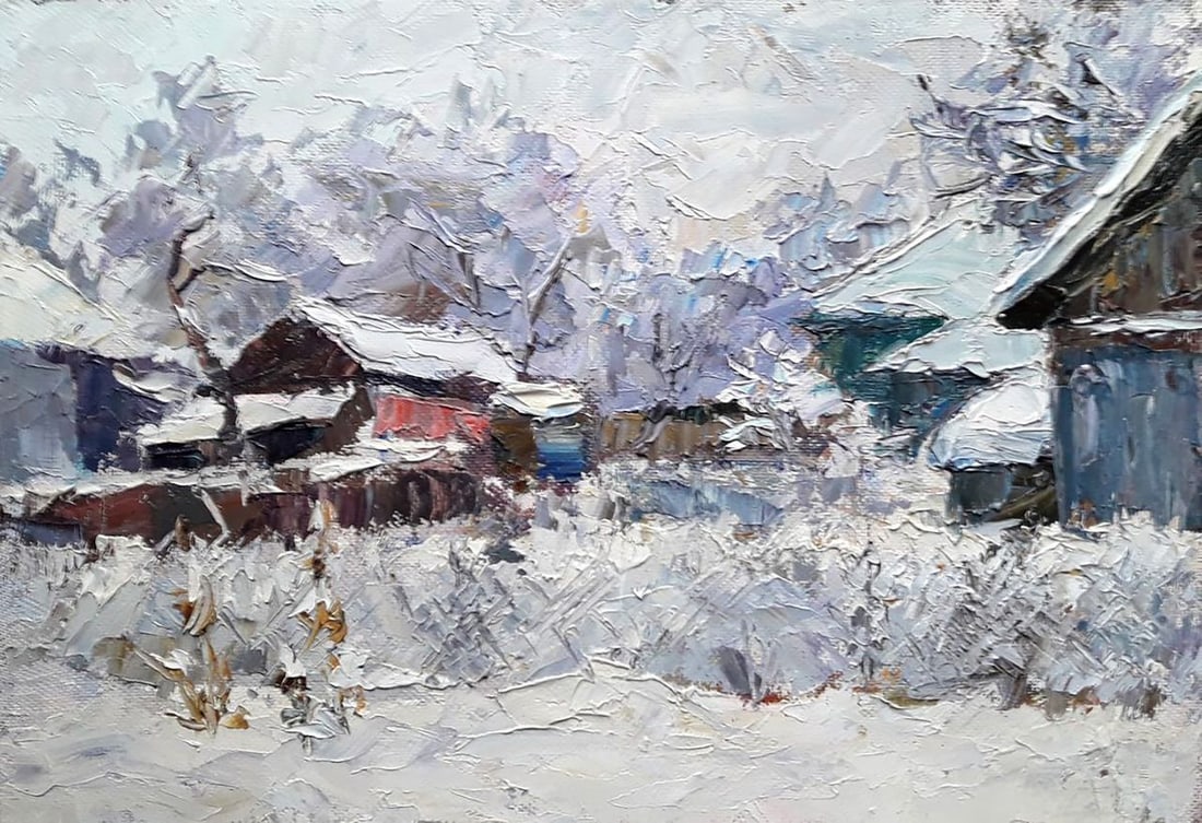 Oil painting A cold winter Serdyuk Boris Petrovich (1 of 6)