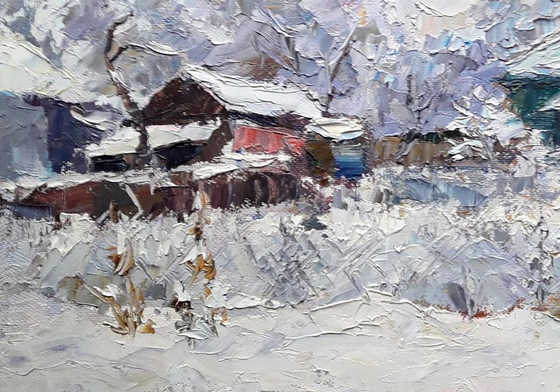 Oil painting A cold winter Serdyuk Boris Petrovich - 4