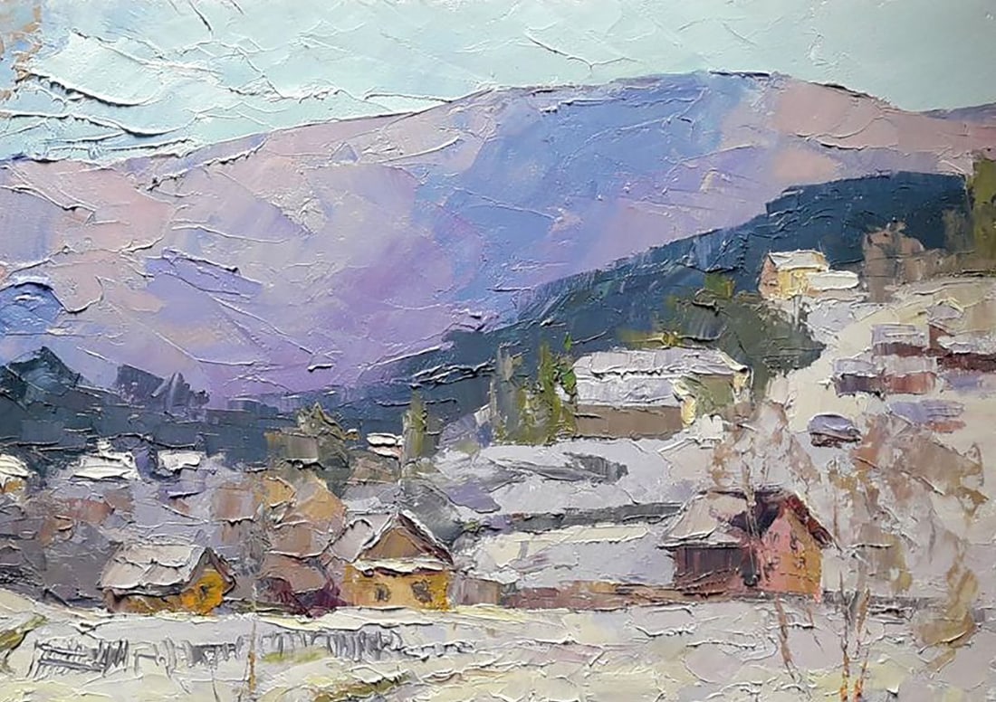 Oil painting Winter Vorokhta Serdyuk Boris Petrovich - 3