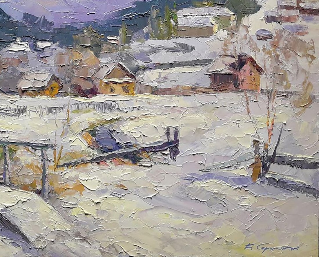 Oil painting Winter Vorokhta Serdyuk Boris Petrovich - 5