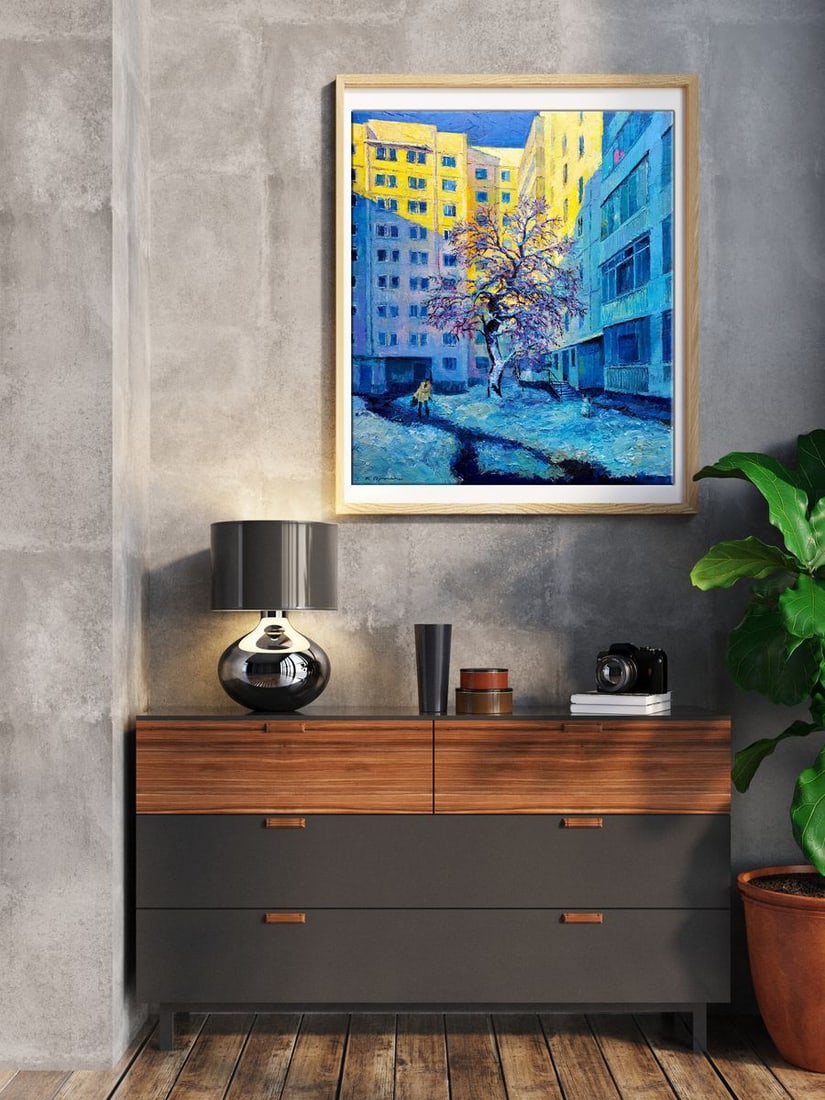 Oil painting In the city yard Boris Serdyuk - 3