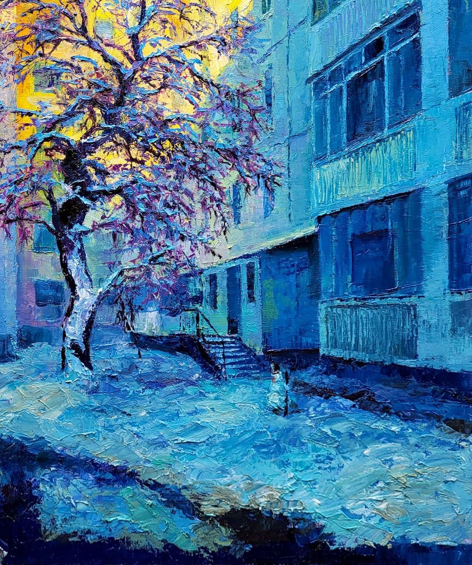 Oil painting In the city yard Boris Serdyuk - 7