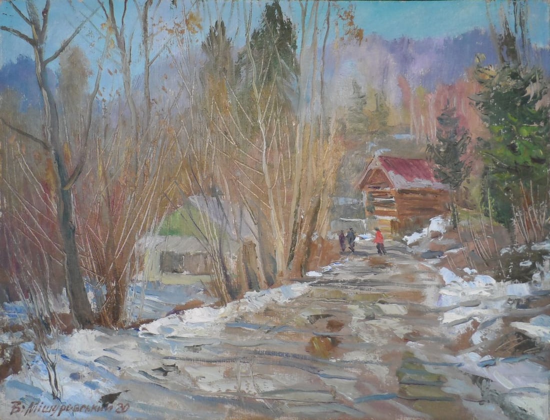 Oil painting February day Mishurovsky V. V. (1 of 9)