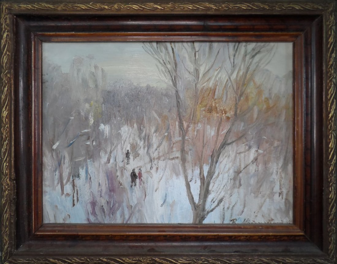 Oil painting The first snow Mishurovsky V. V. (1 of 9)