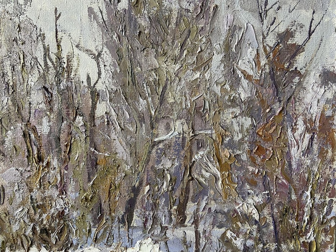 Oil painting The first snow fell Kapotenko Ivan Ivanovich (1 of 9)