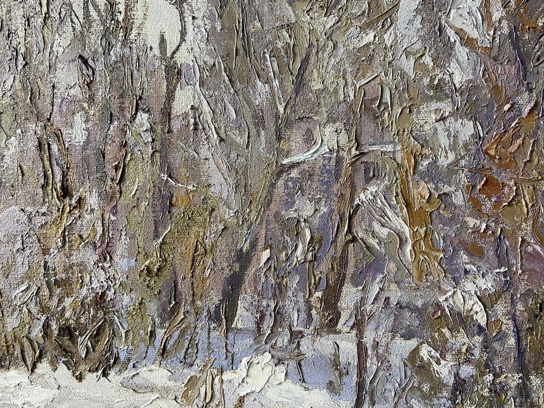 Oil painting The first snow fell Kapotenko Ivan Ivanovich - 3