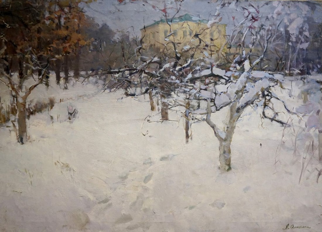 Oil painting Winter landscape Semykina Lyudmila Nikolaevna (1 of 8)