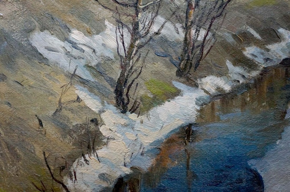 Oil painting End of winter Gorobets Pavel Matveevich - 2