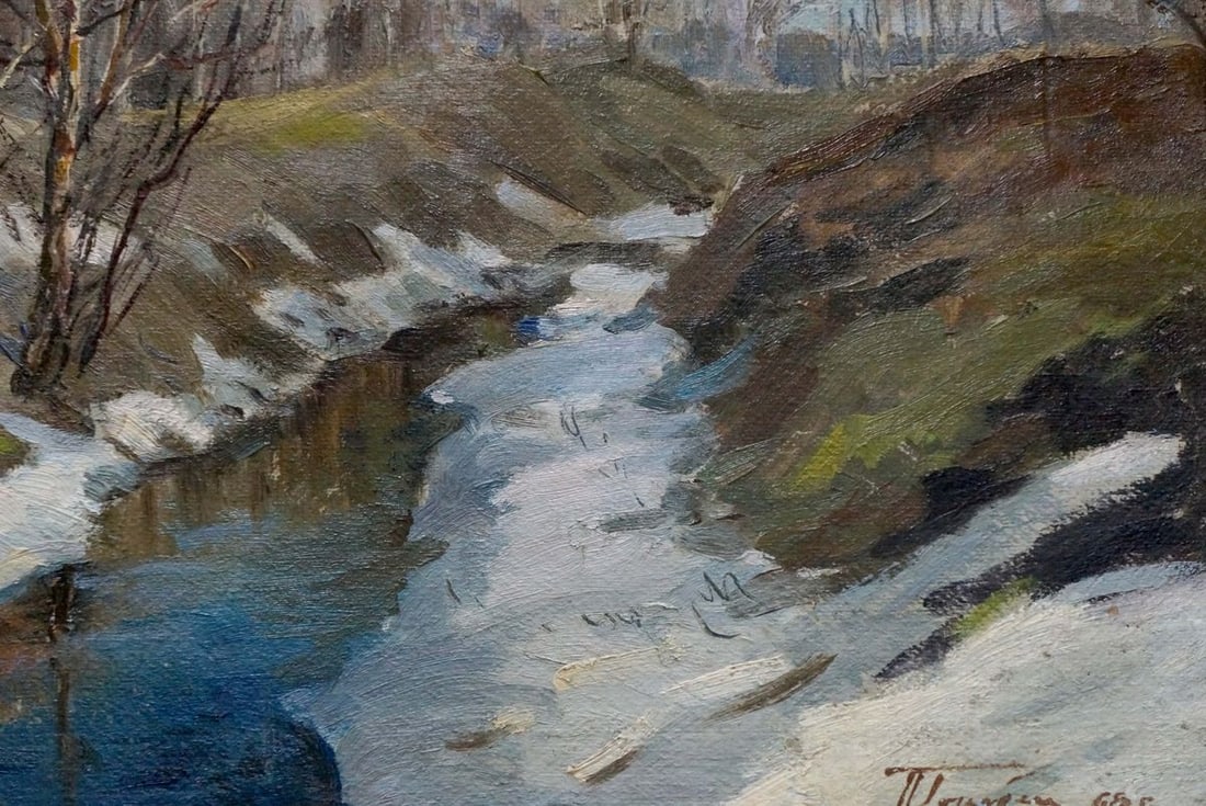 Oil painting End of winter Gorobets Pavel Matveevich - 5