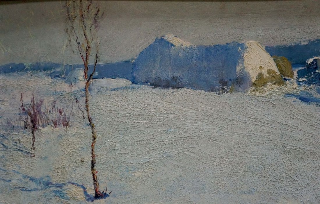 Oil painting Winter landscape Petrov George Petrovich - 3