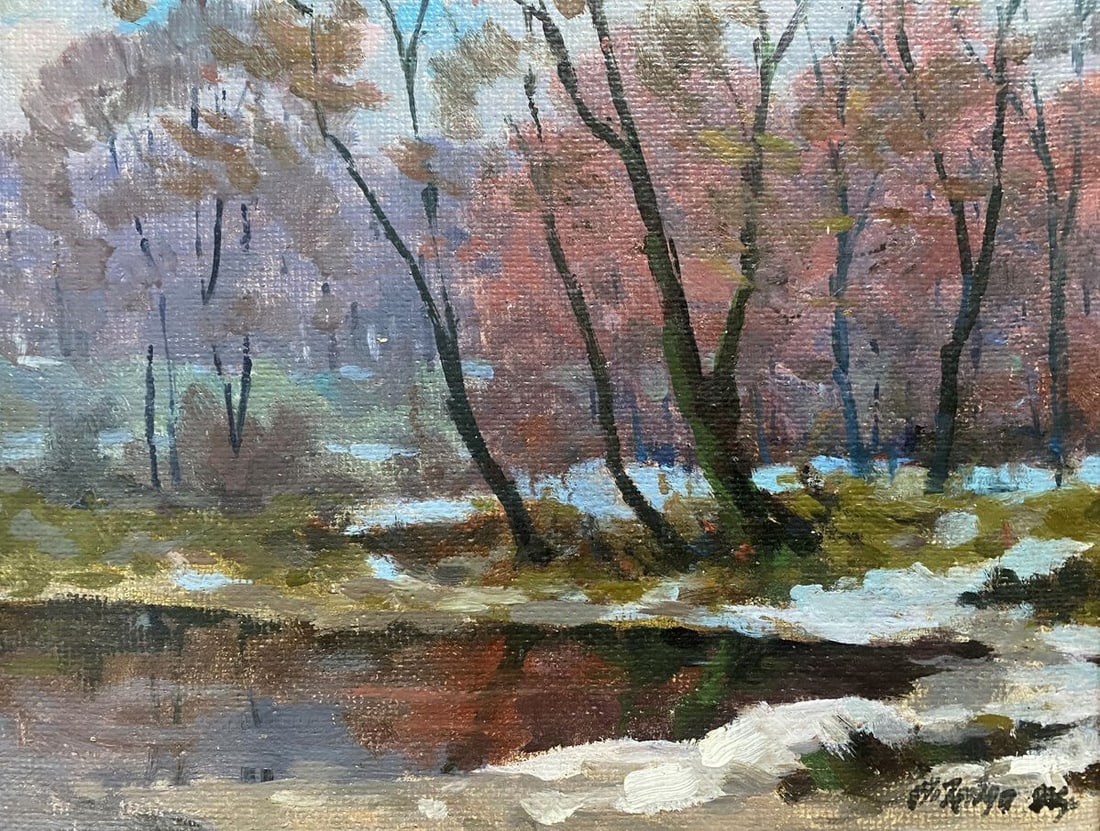 Oil painting Winter's end Gabda Vasily Georgievich - 2