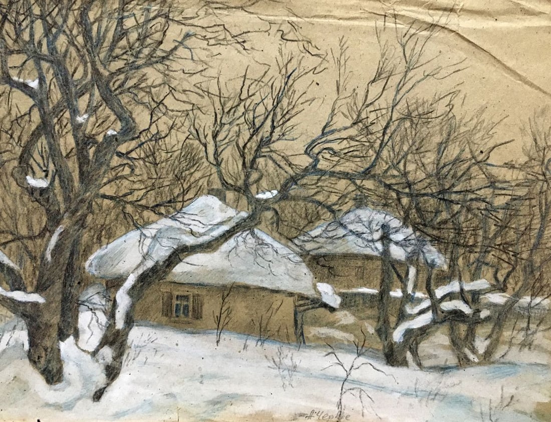 Pencils painting Village Cherkas A.G. (1 of 8)