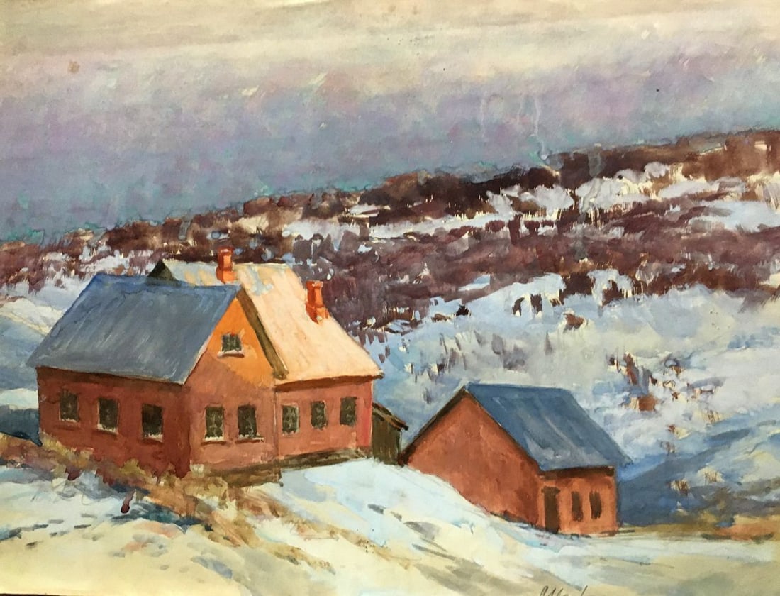 Gouache painting It's time Cherkas A.G. (1 of 9)